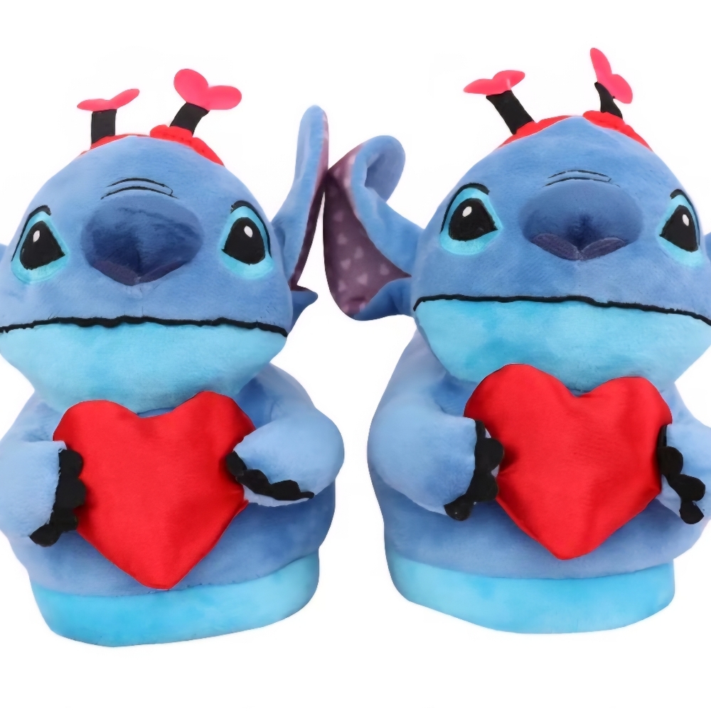 🎄5/$30🎄New PLUSH Disney Stitch Slippers